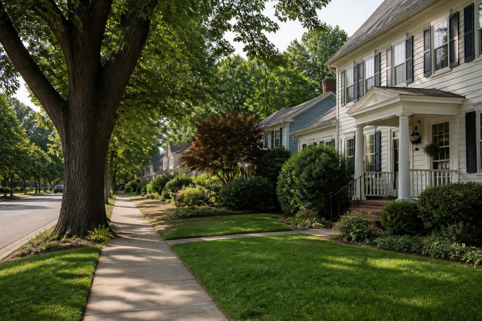 Well-maintained neighborhood in Colonial Heights, Tennessee.